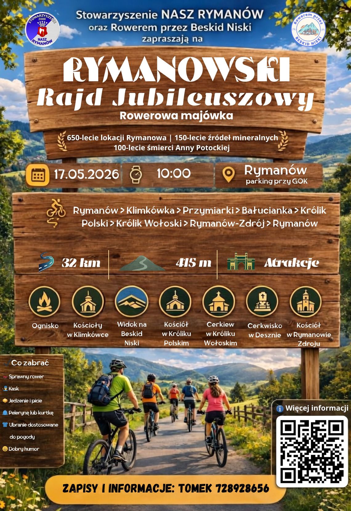 Rymanowski Rajd Jubileuszowy – Rowerowa majówka