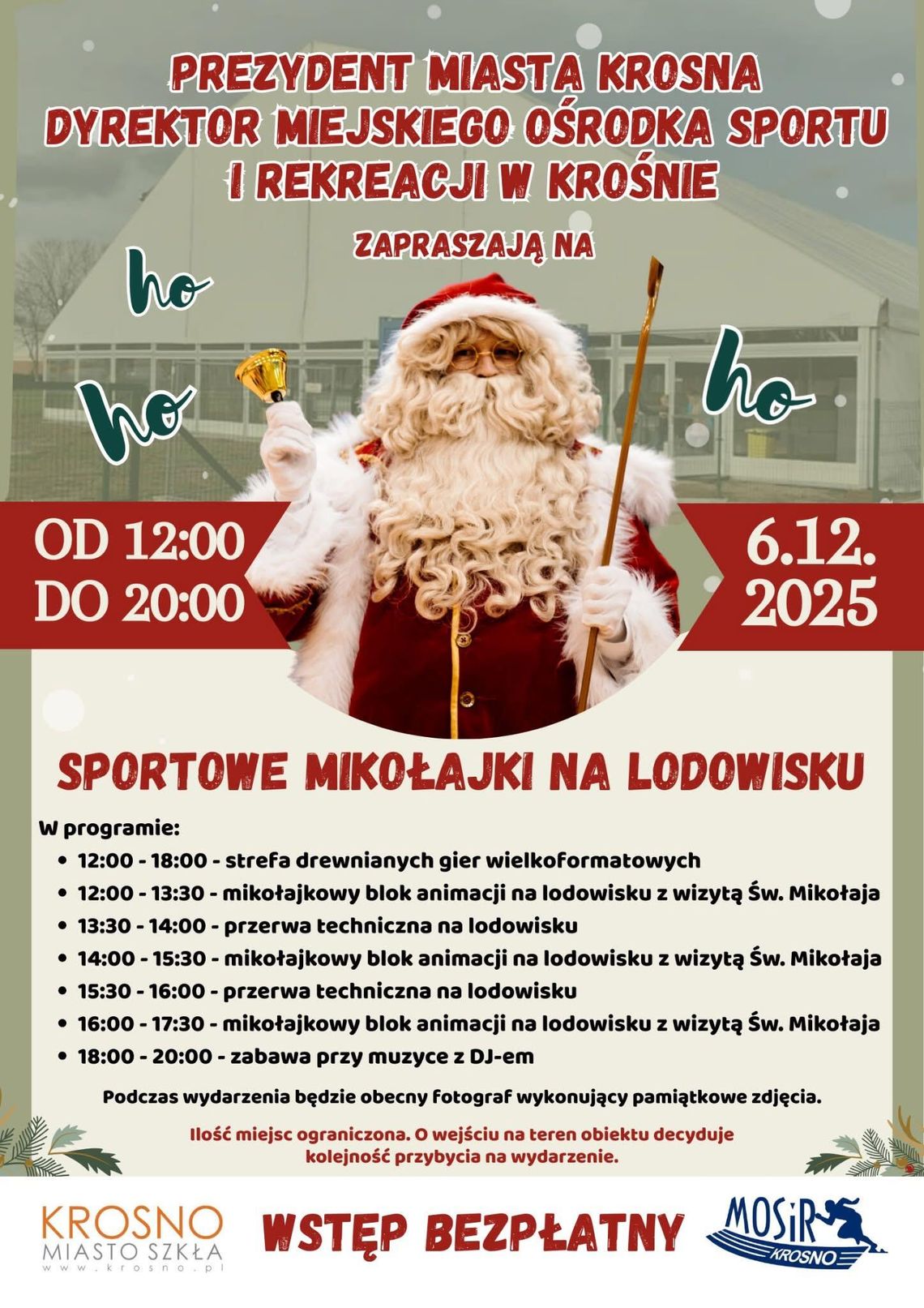 Mikołaj na lodowisku