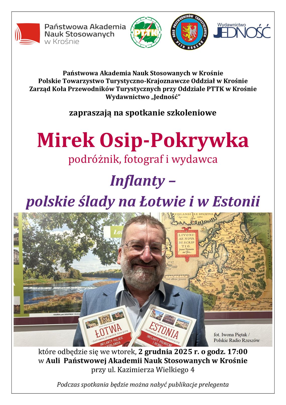 Plakat wydarzenia z Mirekiem Osip-Pokrywką