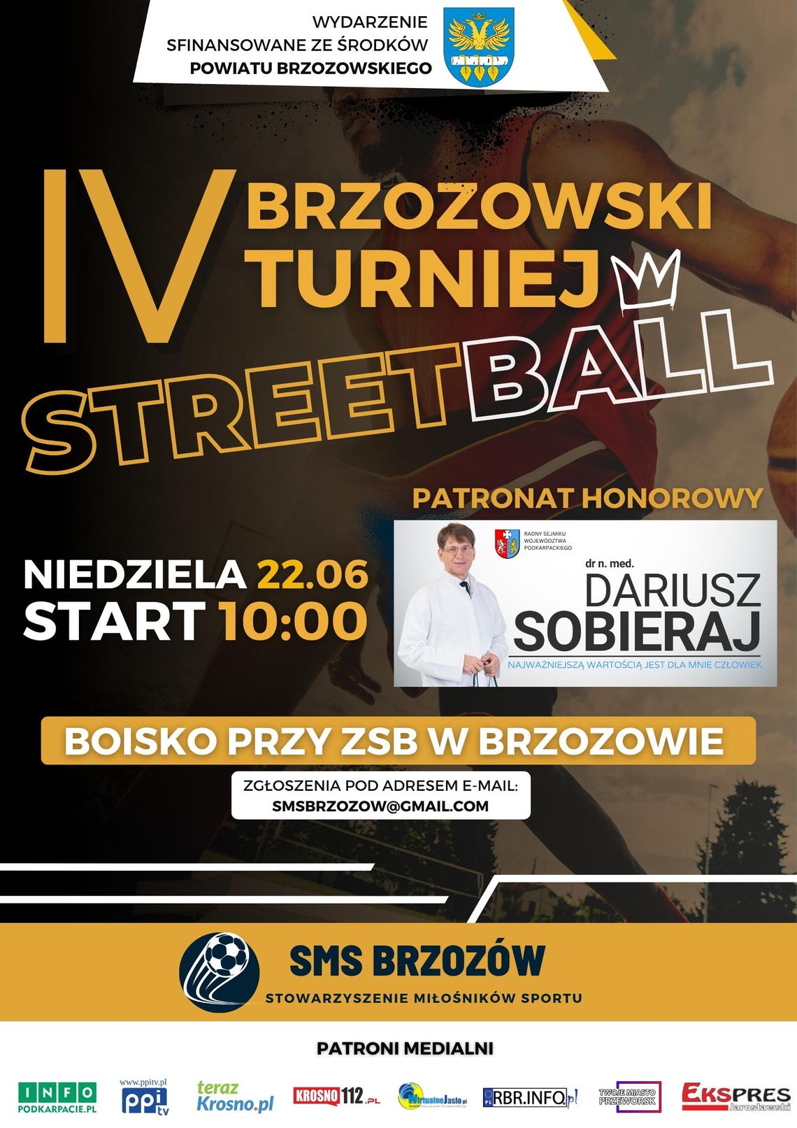 Streetballowe emocje w Brzozowie! IV Brzozowski Turniej Streetball już 22 czerwca Streetballowe emocje w Brzozowie! IV Brzozowski Turniej Streetball już 22 czerwca