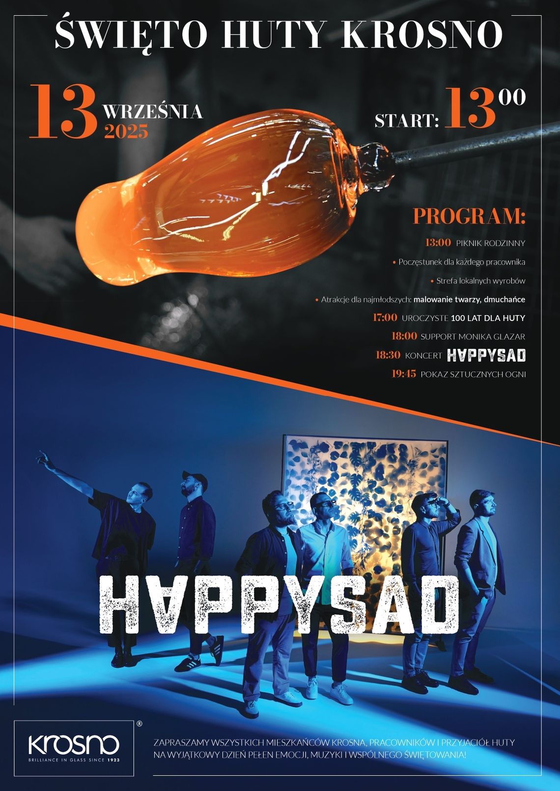 Plakat wydarzenia Święto Huty Krosno