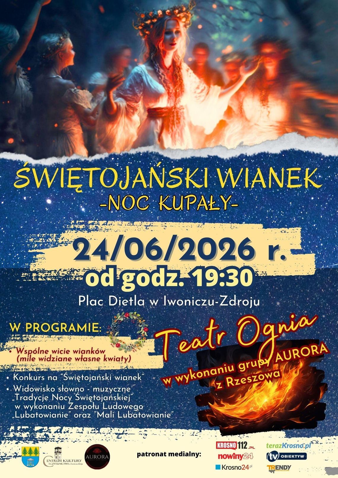 Świętojański Wianek - Noc Kupały w Iwoniczu-Zdroju Świętojański Wianek - Noc Kupały w Iwoniczu-Zdroju