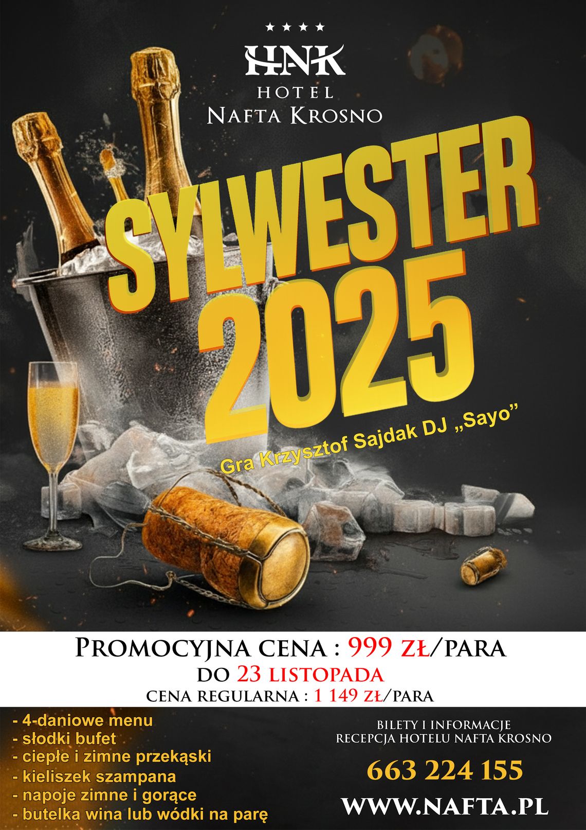 Sylwester 2025 w Hotelu Nafta Krosno Sylwester 2025 w Hotelu Nafta Krosno