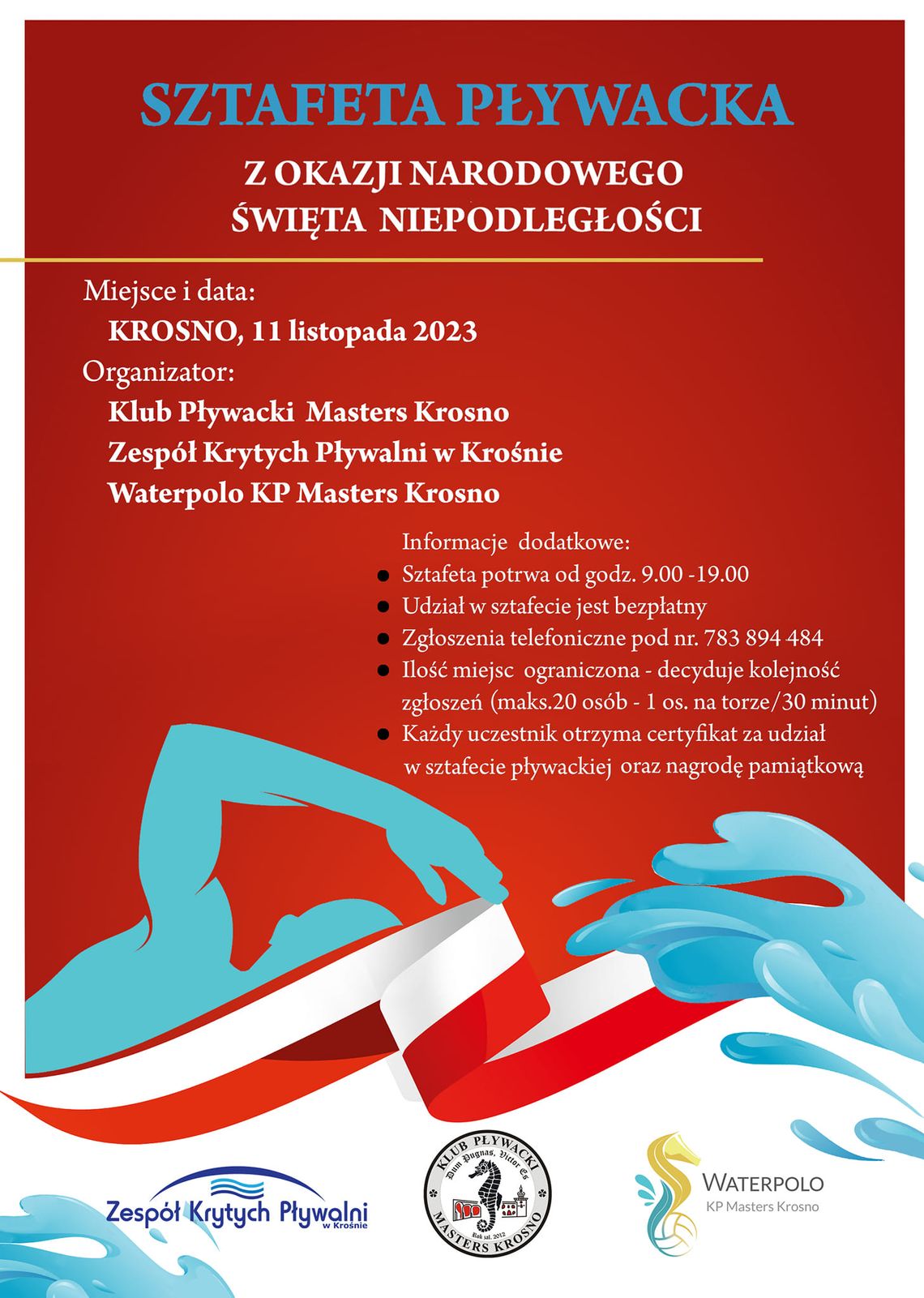 Sztafeta Pływacka z okazji Narodowego Święta Niepodległości