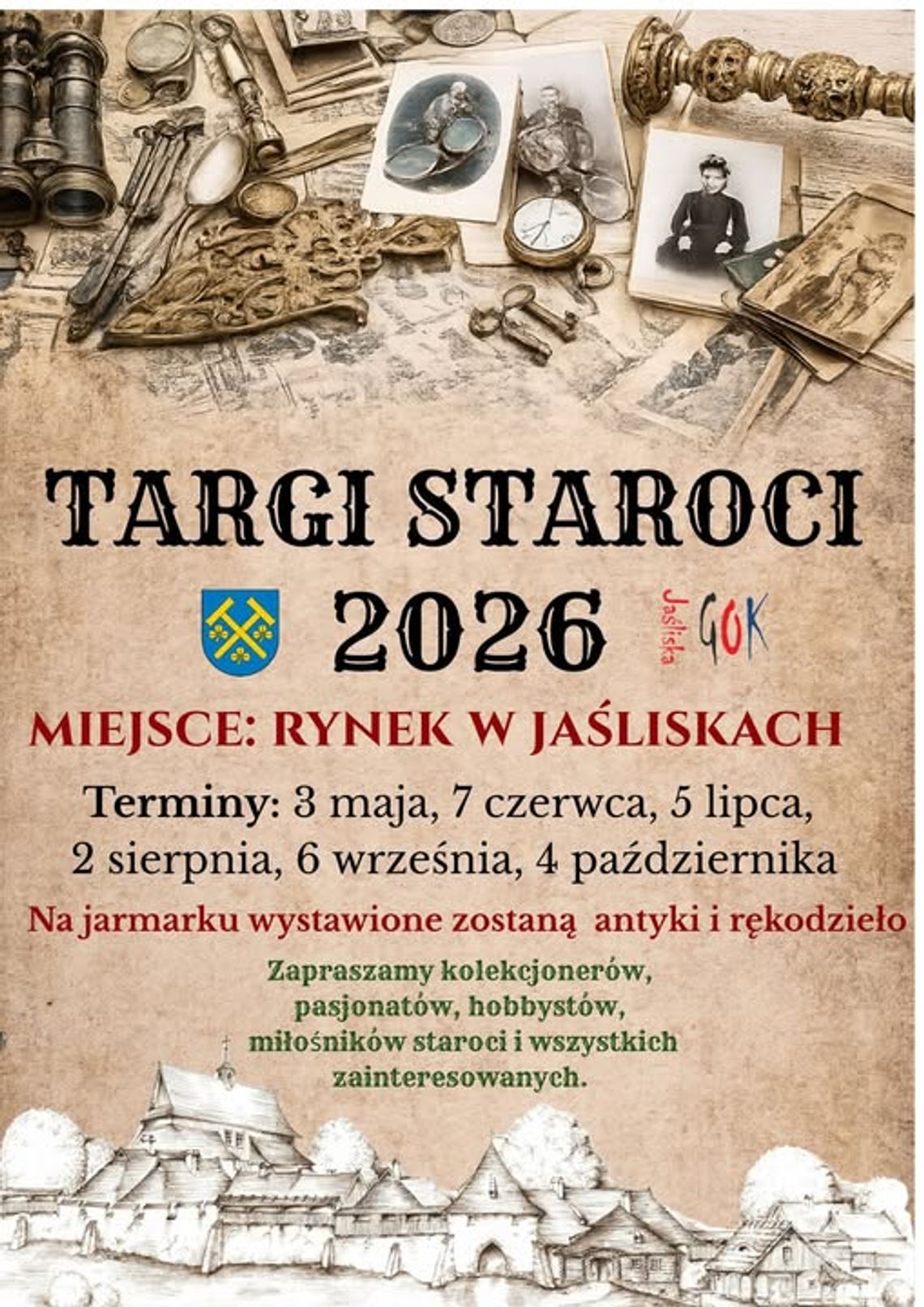Plakat wydarzenia Targi Staroci 2026 w Jaśliskach