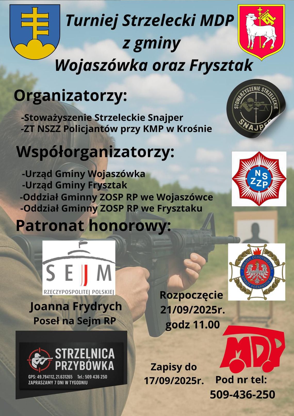 Plakat promujący Turniej Strzelecki MDP