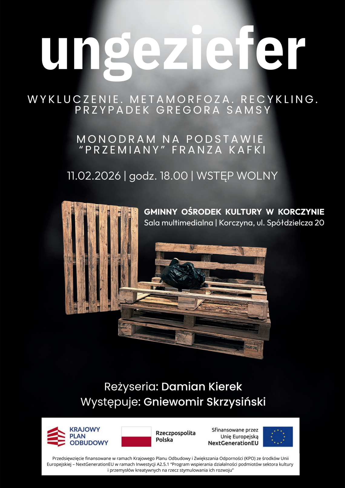 Ungeziefer - monogram inspirowany opowiadaniem Franza Kafki „Przemiana” Ungeziefer - monogram inspirowany opowiadaniem Franza Kafki „Przemiana”