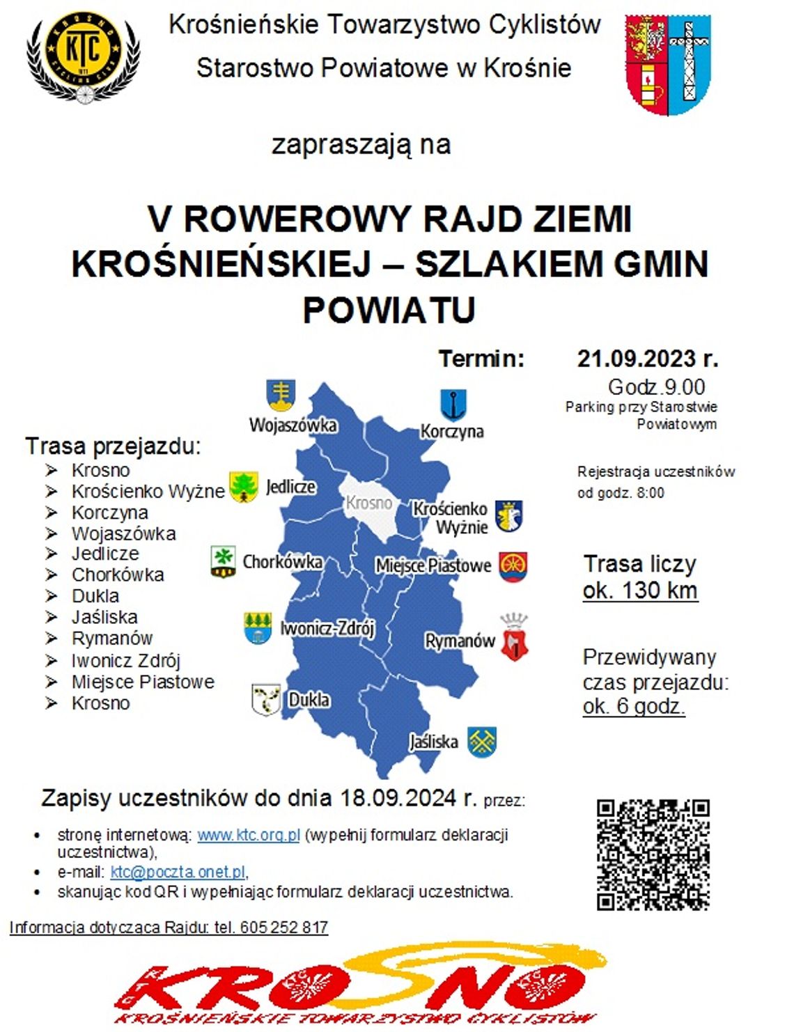 V Rowerowy Rajd Ziemi Krośnieńskiej – Szlakiem Gmin Powiatu