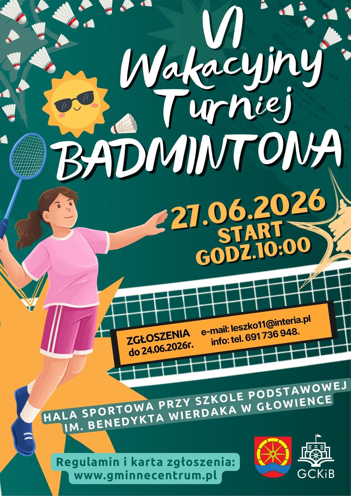VI Wakacyjny Turniej Badmintona VI Wakacyjny Turniej Badmintona
