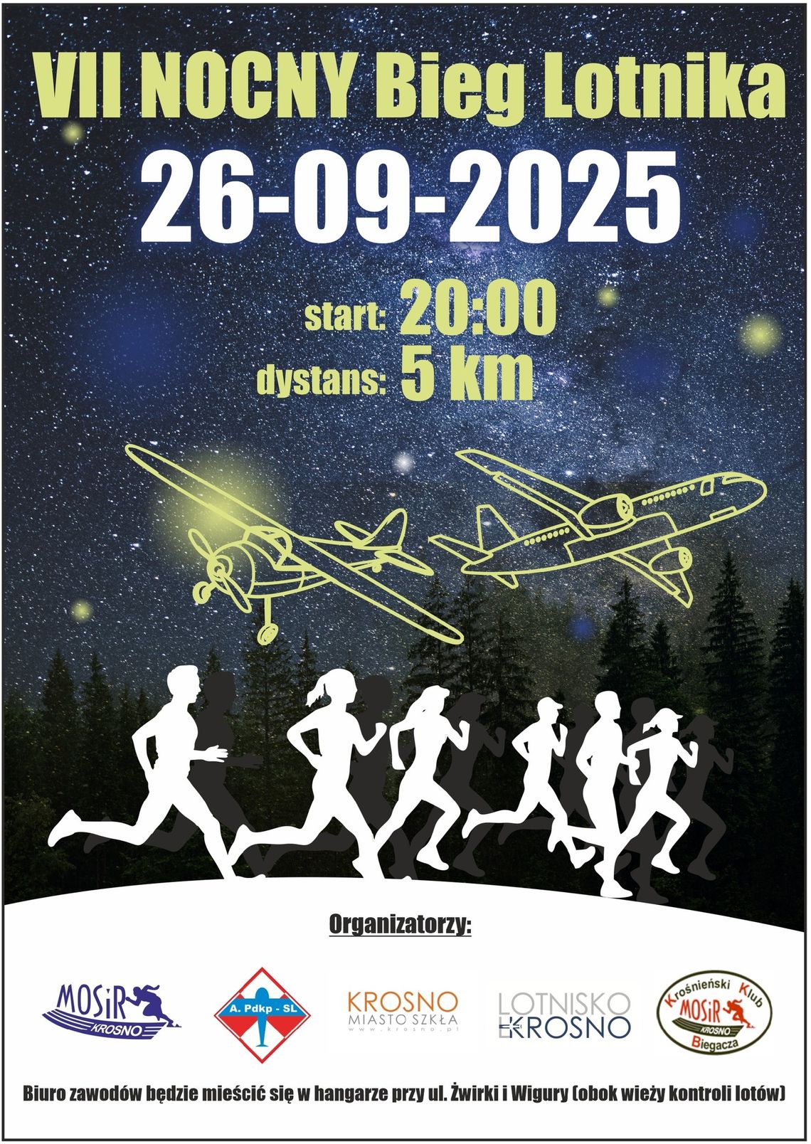 VII NOCNY Bieg Lotnika Plakat VII NOCNEGO Biegu Lotnika