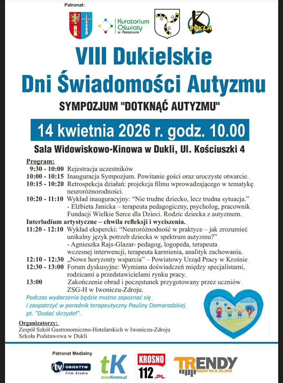Plakat wydarzenia VIII Dukielskie Dni Świadomości Autyzmu