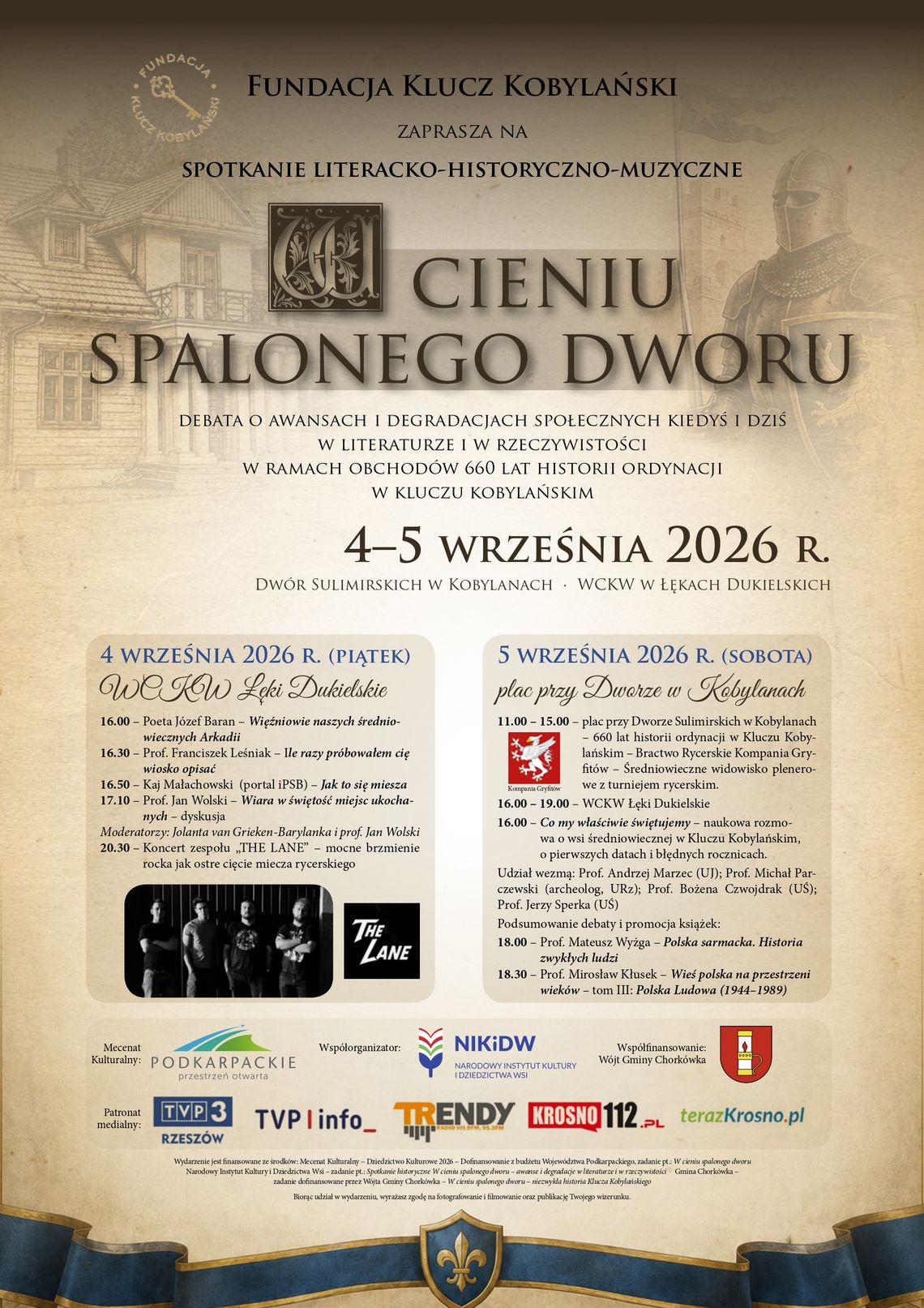 W cieniu spalonego dworu: literatura, historia i rycerskie widowisko w Kobylanach i Łękach Dukielskich