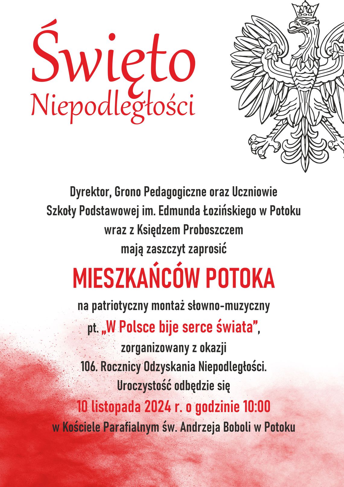 "W Polsce bije serce świata" - Święto Niepodległości w Potoku