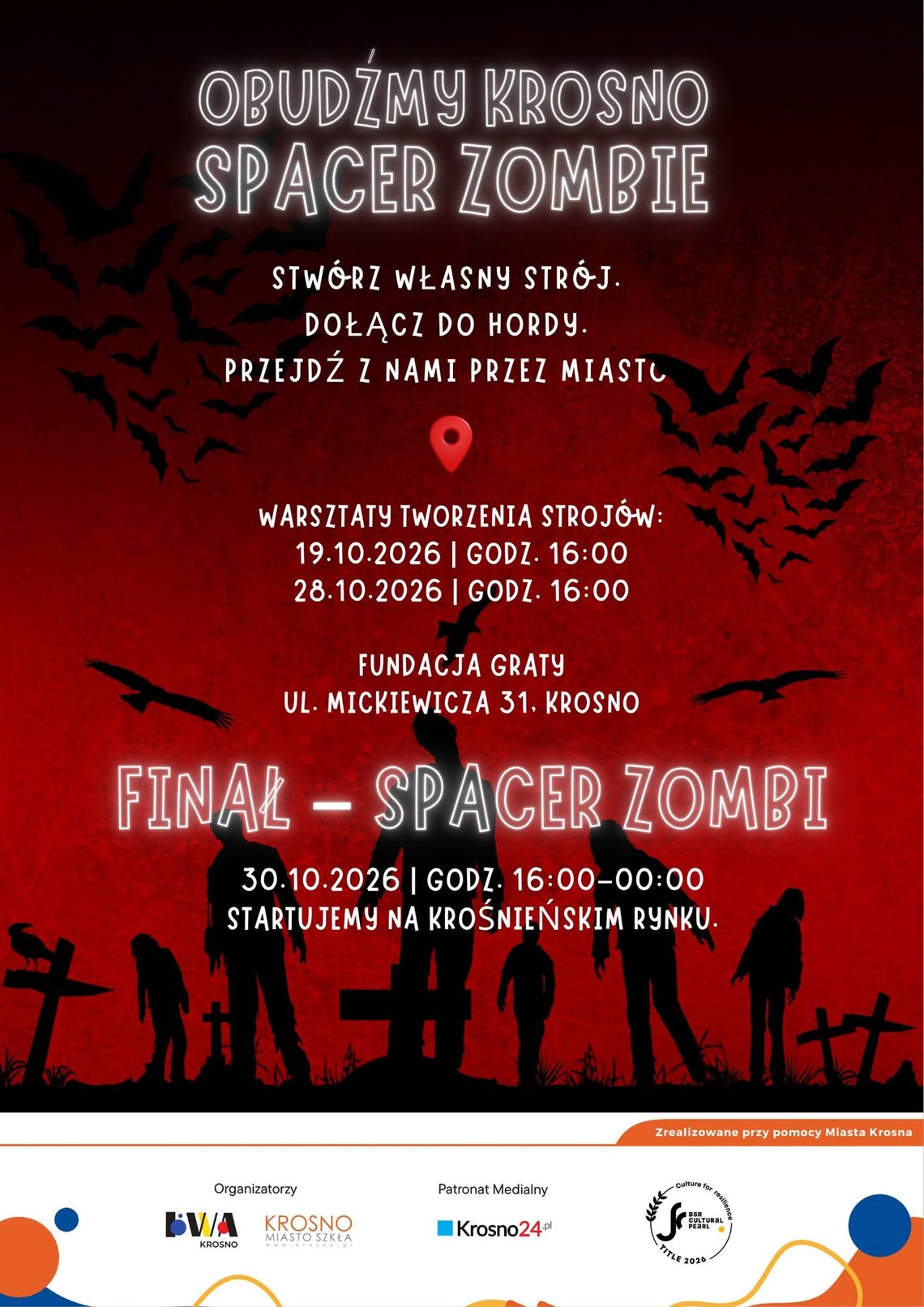 Warsztaty tworzenia kostiumów i Spacer Zombie w Krośnie Warsztaty tworzenia kostiumów i Spacer Zombie w Krośnie