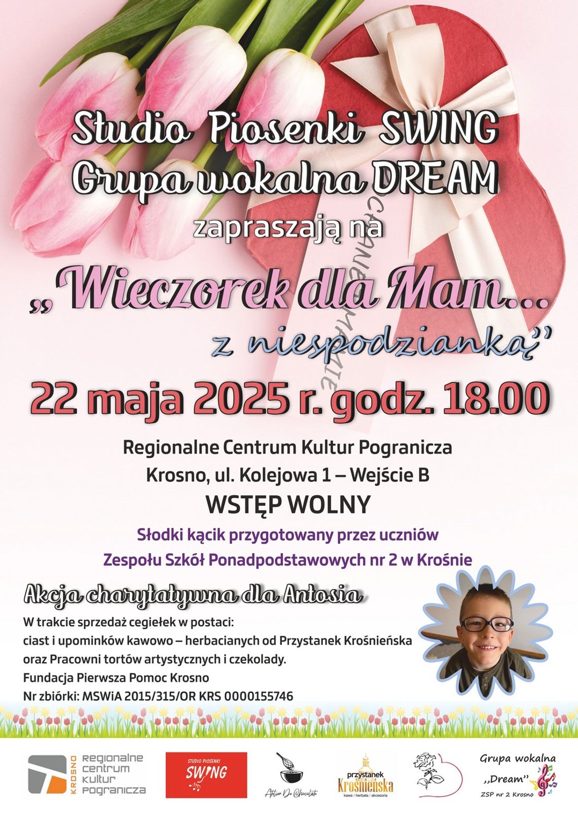 "Wieczorek dla Mam… z niespodzianką". Koncert charytatywny dla Antosia "Wieczorek dla Mam… z niespodzianką". Koncert charytatywny dla Antosia