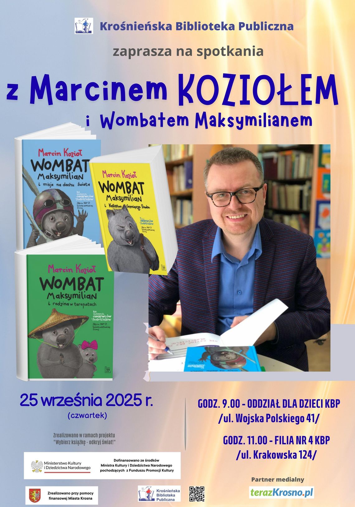 Wybierz książkę – odkryj świat! Spotkania z Marcinem Koziołem Wybierz książkę – odkryj świat! Spotkania z Marcinem Koziołem