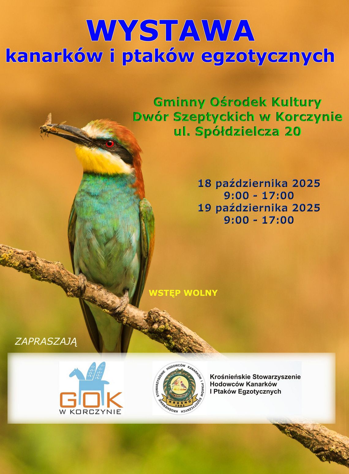 Wystawa kanarków i ptaków egzotycznych w Korczynie Wystawa kanarków i ptaków egzotycznych w Korczynie