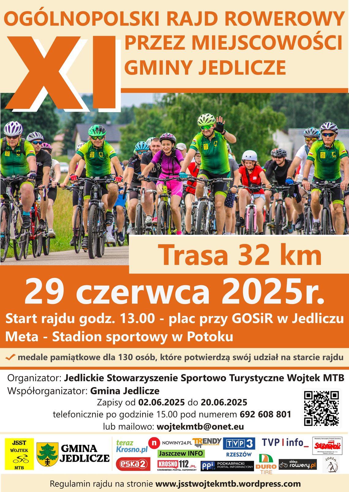 XI Ogólnopolski Rajd Rowerowy przez miejscowości Gminy Jedlicze