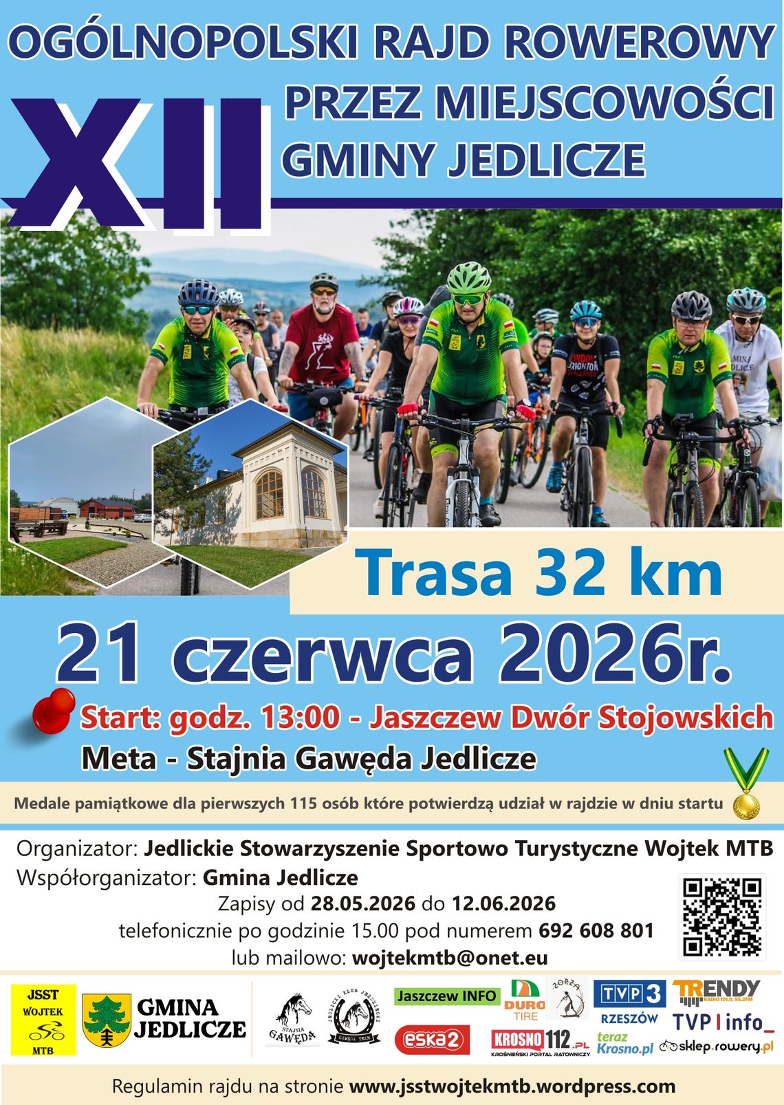 XII edycja Ogólnopolskiego Rajdu Rowerowego Przez Miejscowości Gminy Jedlicze