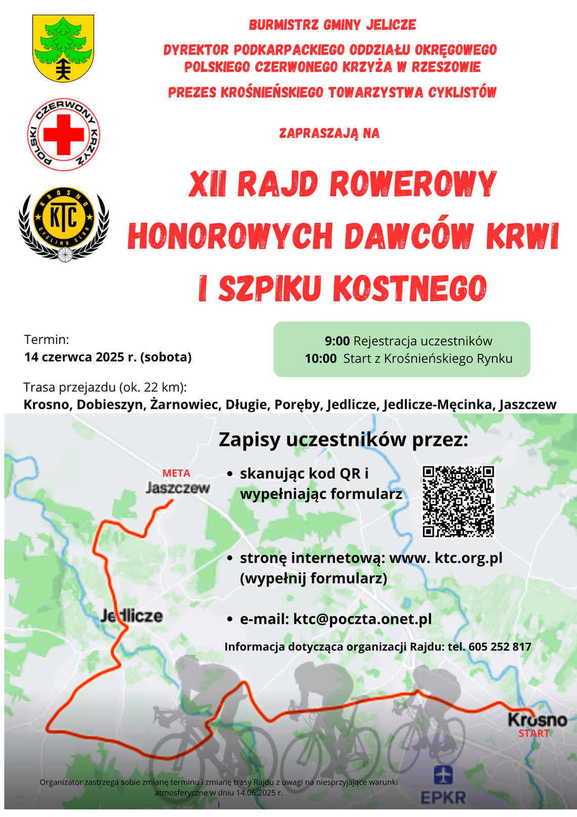 XII Rajd Rowerowy Honorowych Dawców Krwi i Szpiku Kostnego XII Rajd Rowerowy Honorowych Dawców Krwi i Szpiku Kostnego