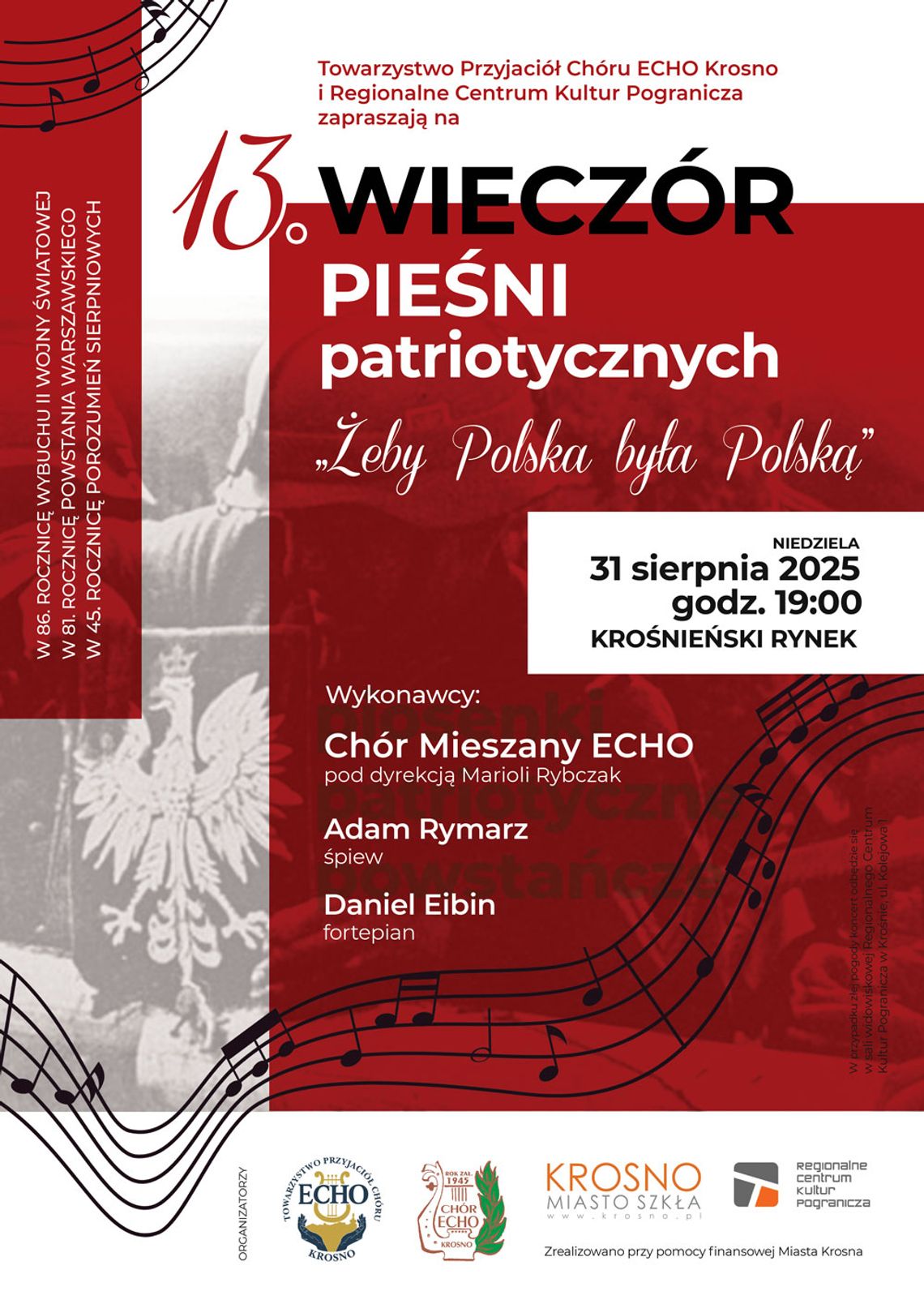XIII Wieczór Pieśni Patriotycznych "Żeby Polska była Polską" w Krośnie