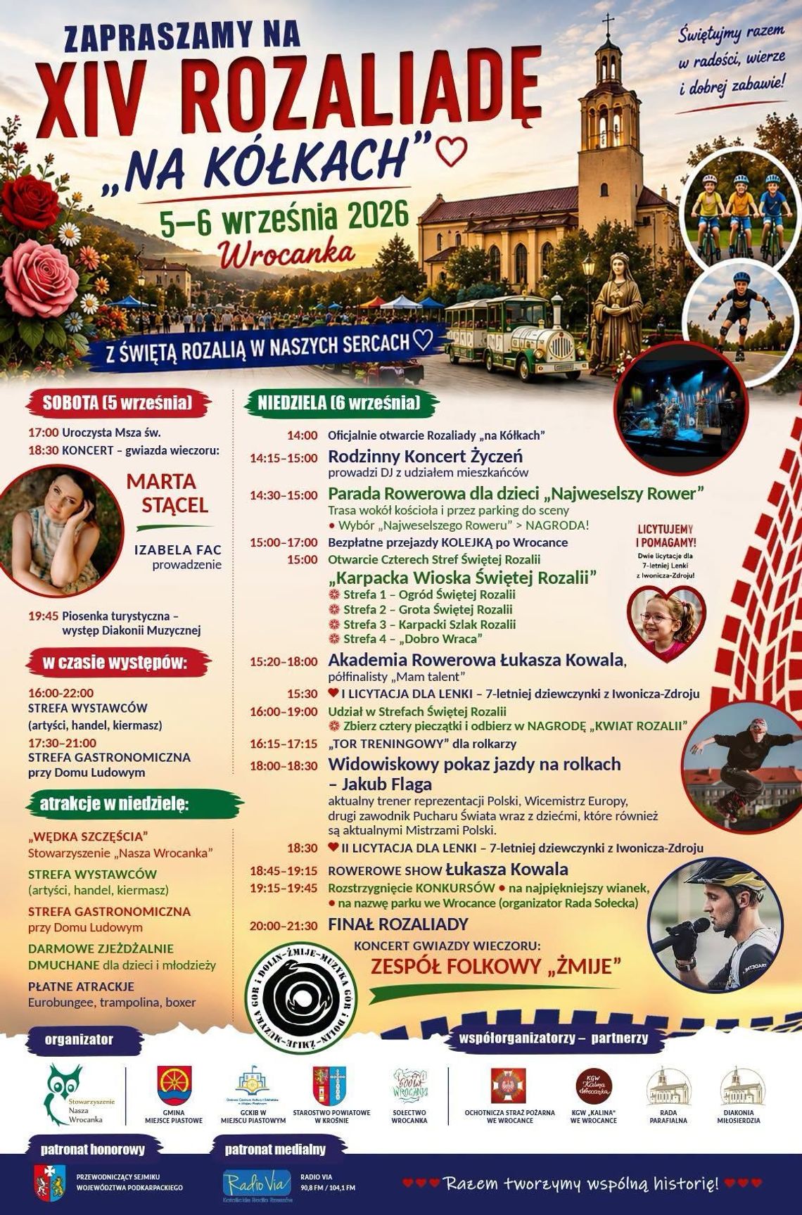 XIV Rozaliadę „Na Kółkach” Plakat wydarzenia XIV Rozaliada „Na Kółkach” we Wrocance w dniach 5–6 września 2026