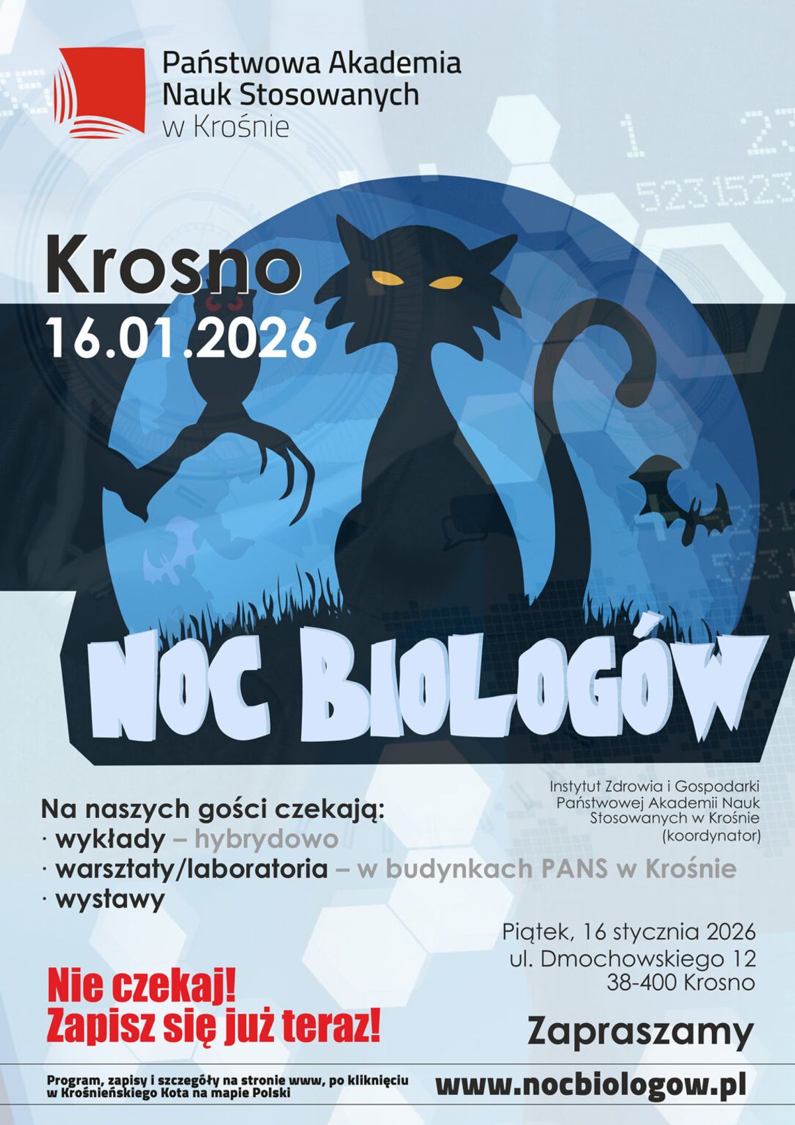 XV edycja Ogólnopolskiej "Nocy Biologów" w PANS w Krośnie