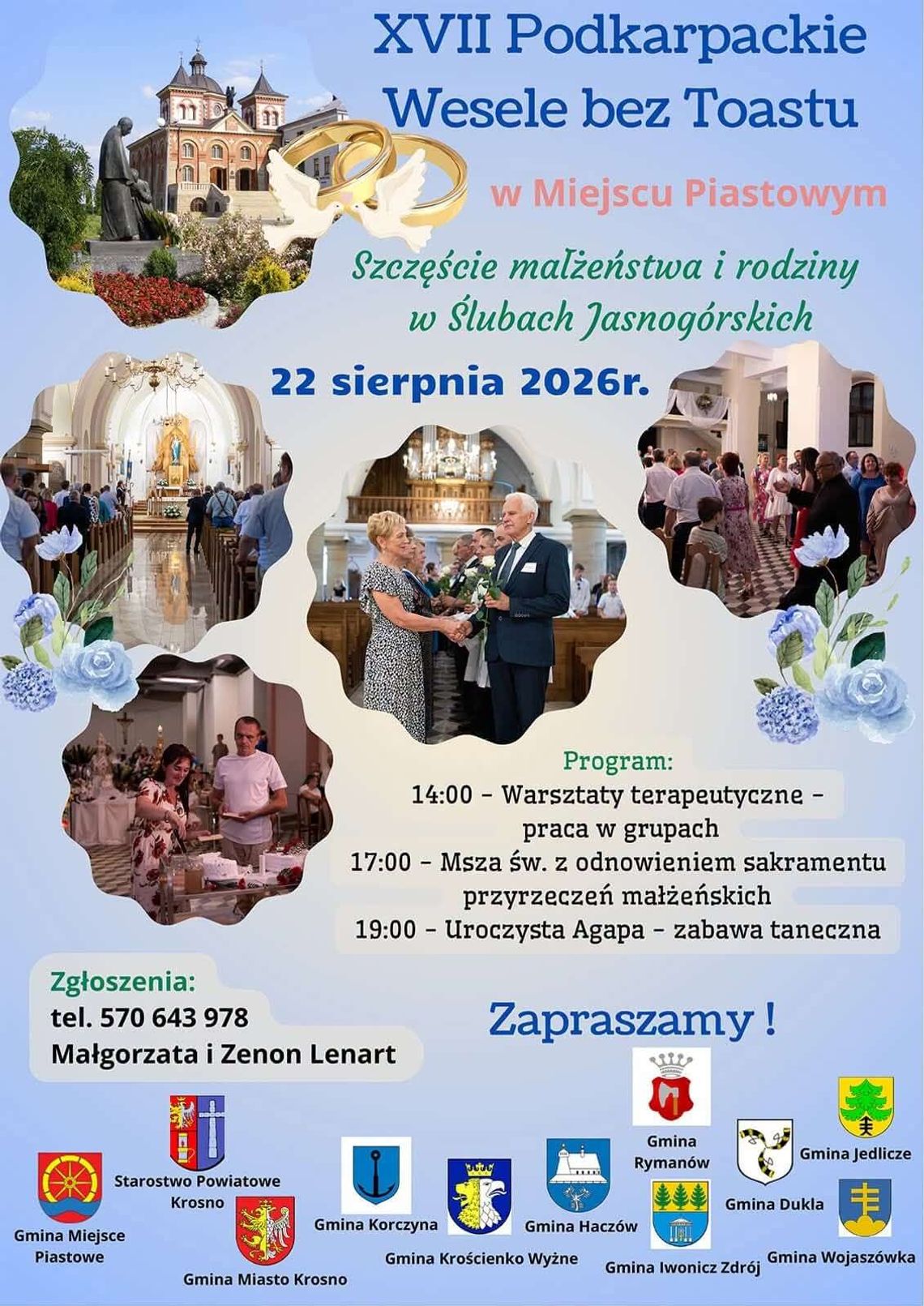 XVII Podkarpackie Wesele bez Toastu w Miejscu Piastowym Plakat wydarzenia XVII Podkarpackie Wesele bez Toastu w Miejscu Piastowym