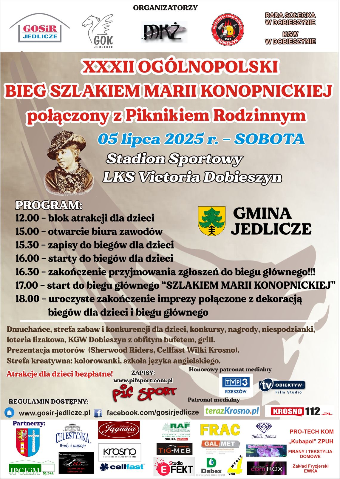 XXXII Ogólnopolski Bieg Szlakiem Marii Konopnickiej i Piknik Rodzinny XXXII Ogólnopolski Bieg Szlakiem Marii Konopnickiej i Piknik Rodzinny