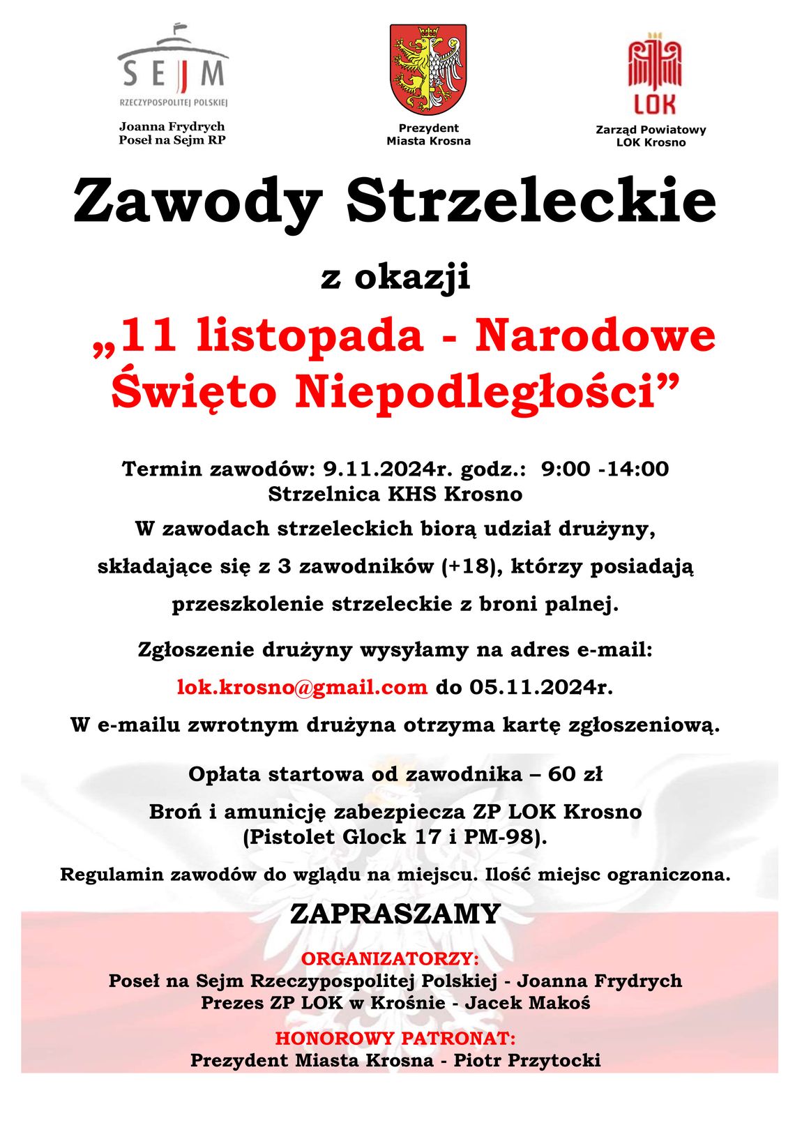 Zawody Strzeleckie z okazji 11 listopada - Narodowego Święta Niepodległości