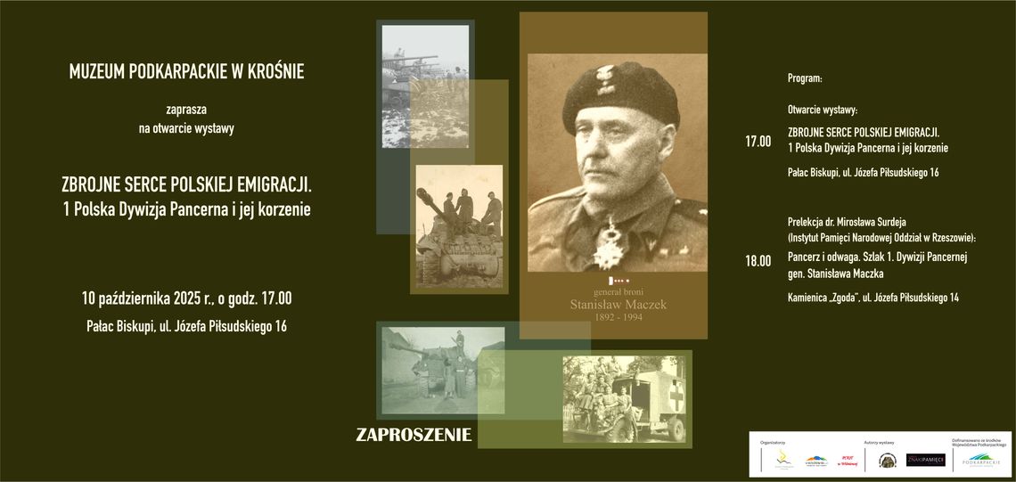 Plakat wystawy Zbrojne Serce Polskiej Emigracji.