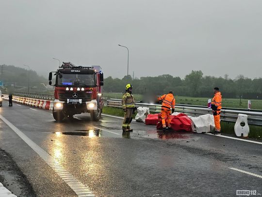 Dachowanie na S19 na węźle S19 "Dukla"
