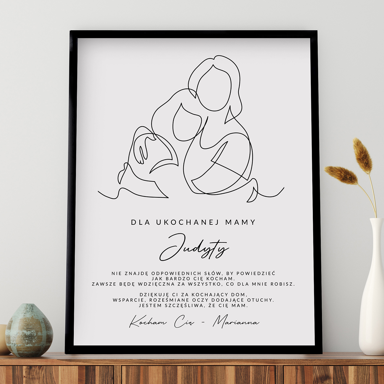Personalizowany PLAKAT NA DZIEŃ MAMY prezent od córki